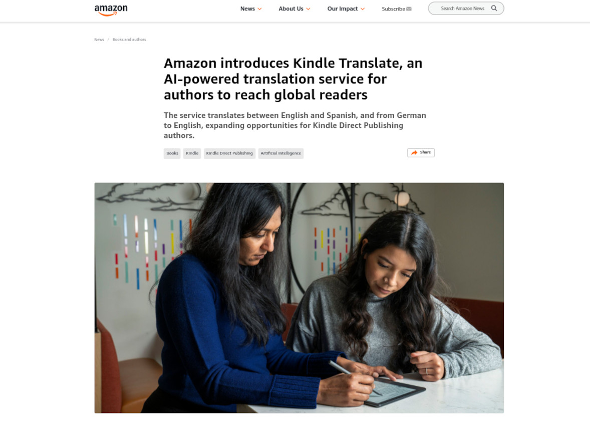 Kindle Translate: Amazon ebnet Self-Publishern den Weg zur Weltmarkt-Reichweite